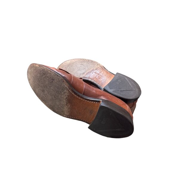 Allen Edmunds men’s brown leather Newport edition tassels shoes loafers size 8.5 - Picture 5 of 8